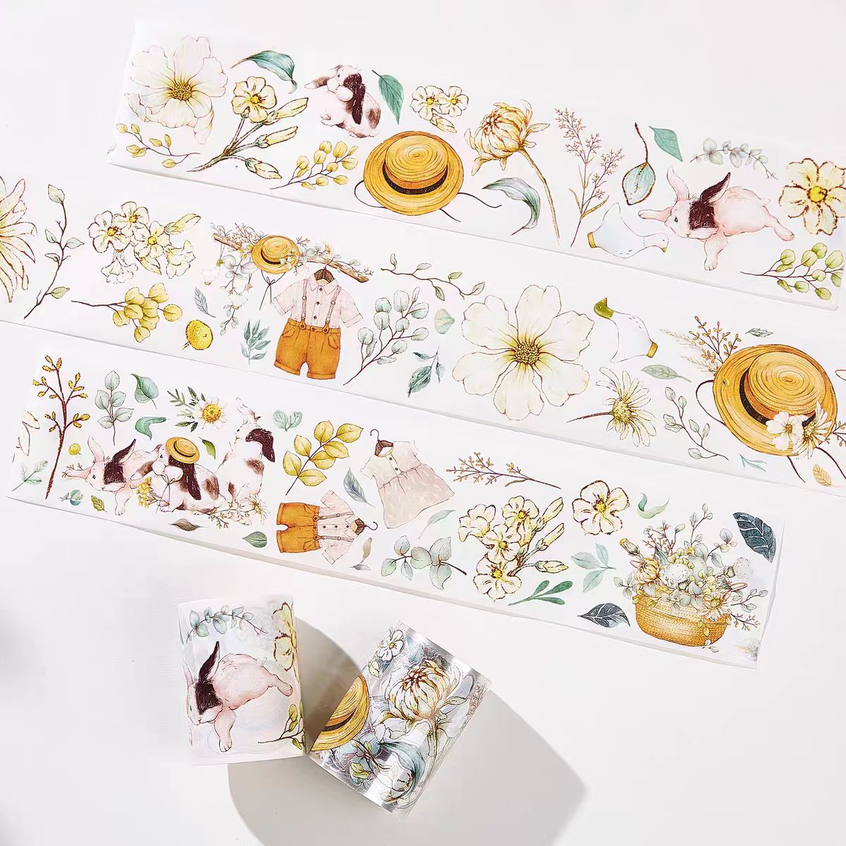 Journal pre-cut tape (Springtime Floral Vibes) 60mm×5m/roll
