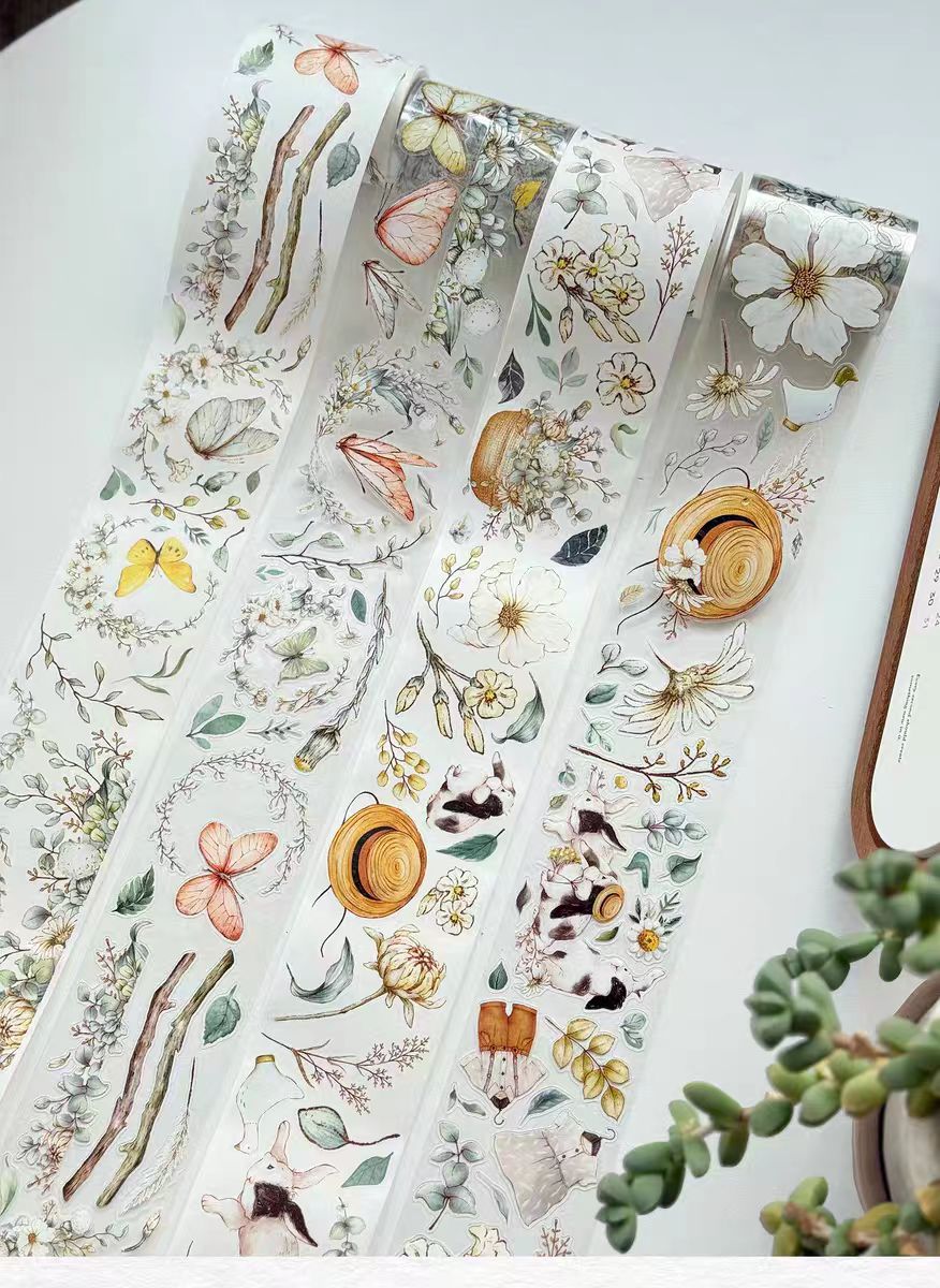 Journal pre-cut tape (Springtime Floral Vibes) 60mm×5m/roll
