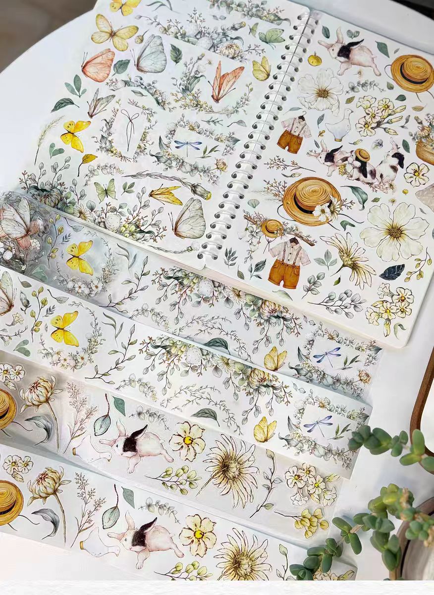 Journal pre-cut tape (Springtime Floral Vibes) 60mm×5m/roll