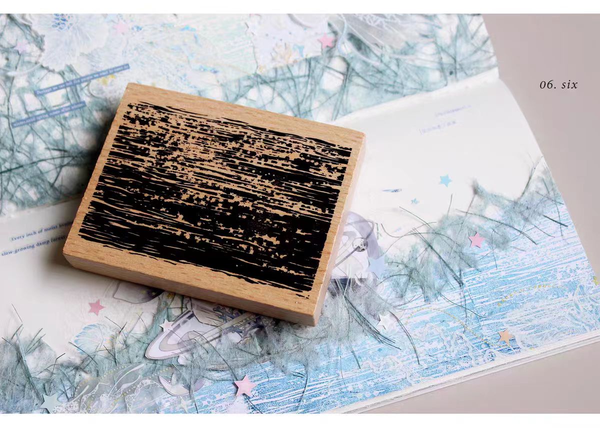 Vintage Wooden Rubber Stamp for DIY Craft & Journaling