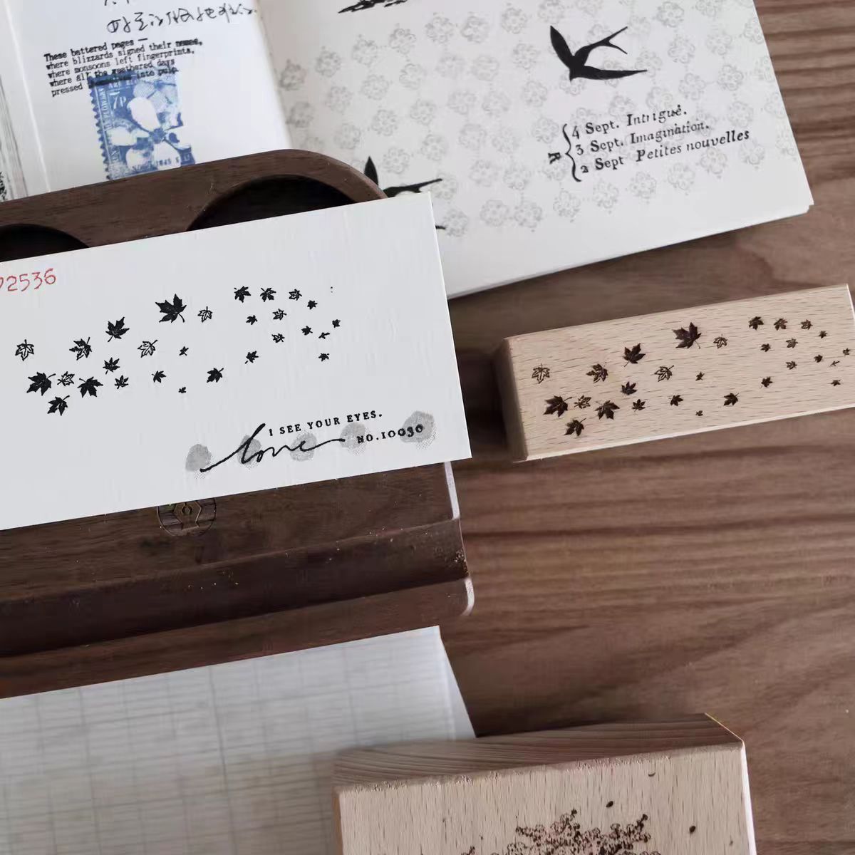 Vintage Wooden Rubber Stamp for DIY Craft & Journaling