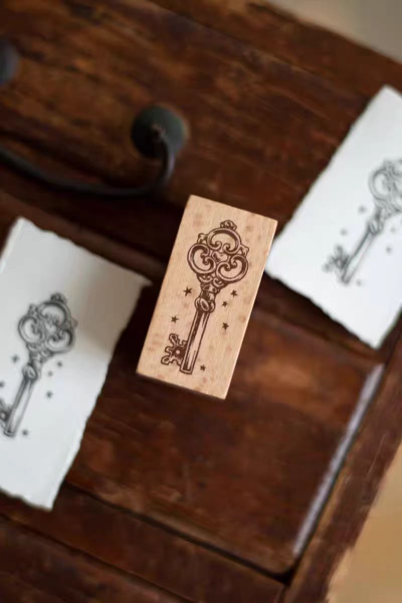 Vintage Wooden Rubber Stamp for DIY Craft & Journaling
