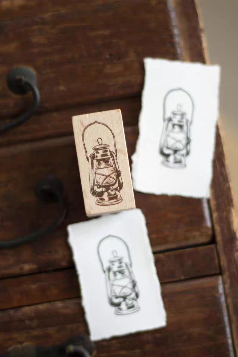 Vintage Wooden Rubber Stamp for DIY Craft & Journaling