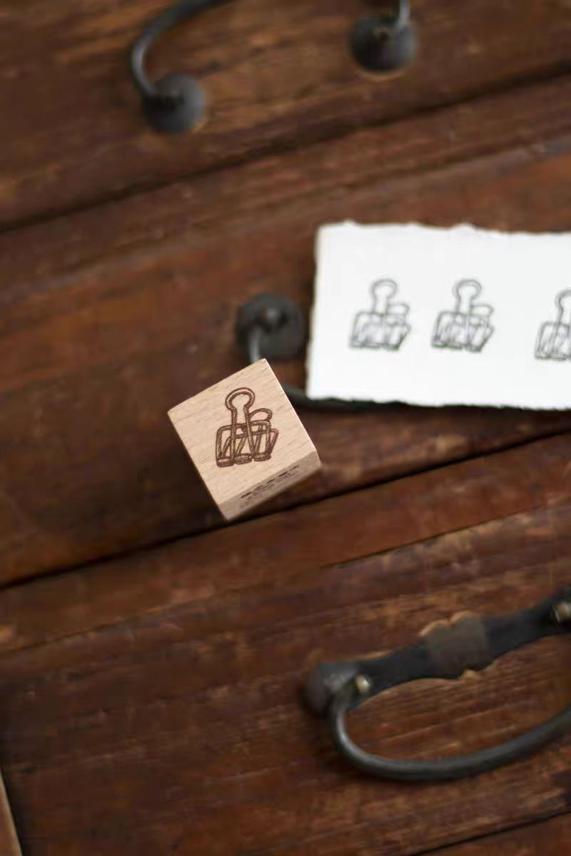 Vintage Wooden Rubber Stamp for DIY Craft & Journaling