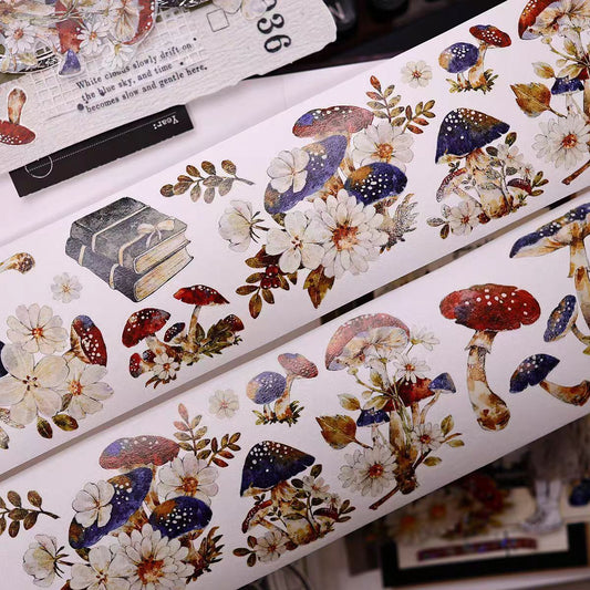 Journal pre-cut tape (Mushrooms and Daisies) 6cm*5m/roll