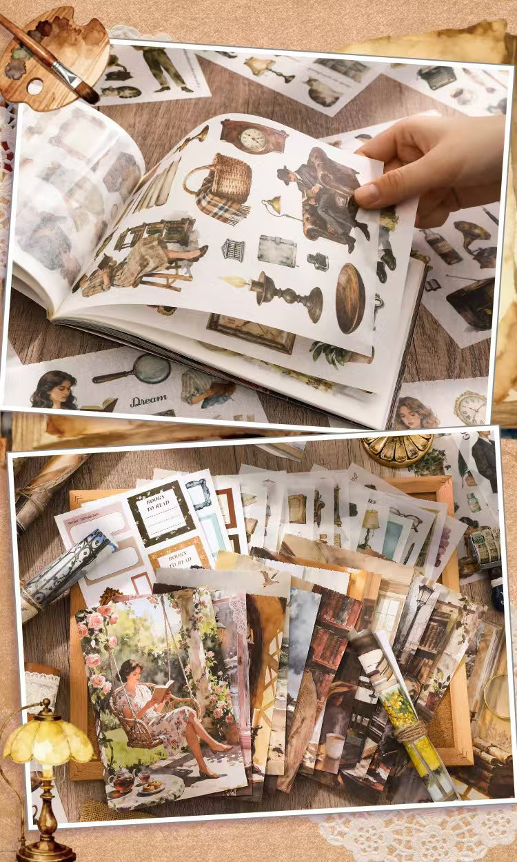 Journal pre-cut sticker book (Reading Time) 14*21cm