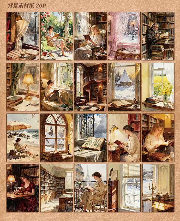 Journal pre-cut sticker book (Reading Time) 14*21cm