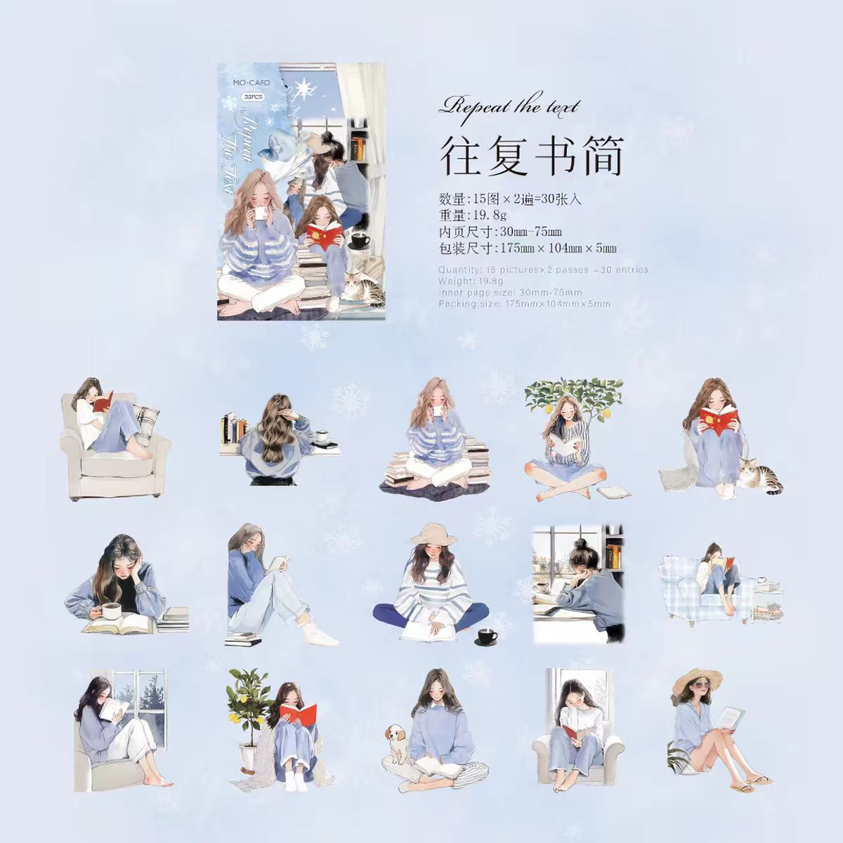 Journal PET sticker packs (30pcs/pack)