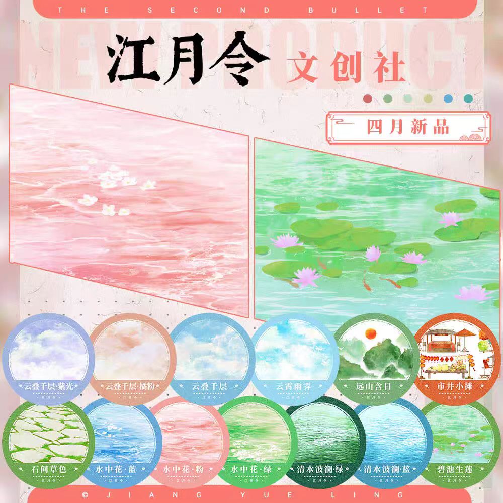 Transparent PET Landscape Washi Tape for Journaling Scrapbooking (5m/roll)