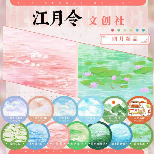 Transparent PET Landscape Washi Tape for Journaling Scrapbooking (5m/roll)