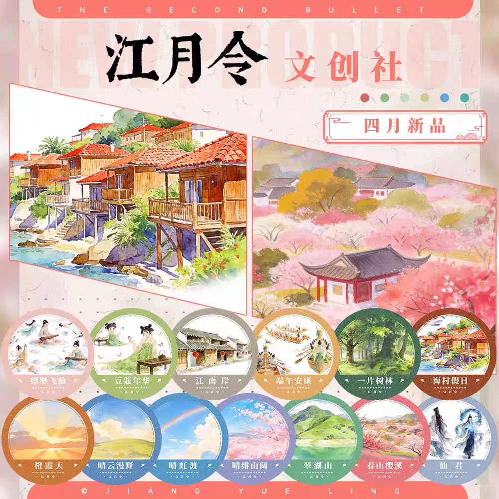 Transparent PET Landscape Washi Tape for Journaling Scrapbooking (5m/roll)