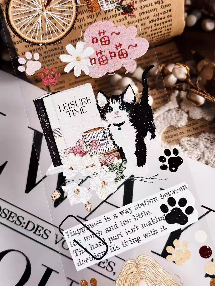 Journal pre-cut PET tape (6cm*5m/roll)