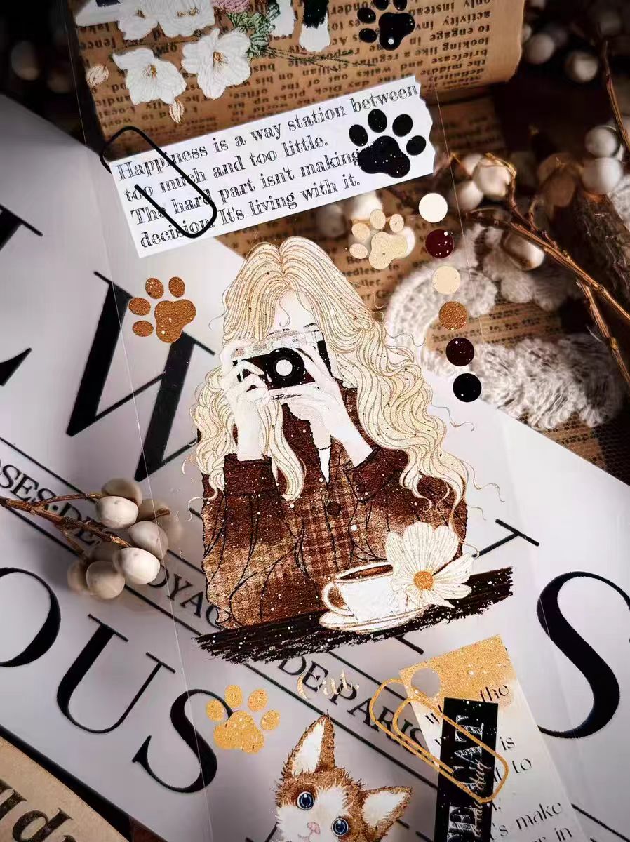 Journal pre-cut PET tape (6cm*5m/roll)