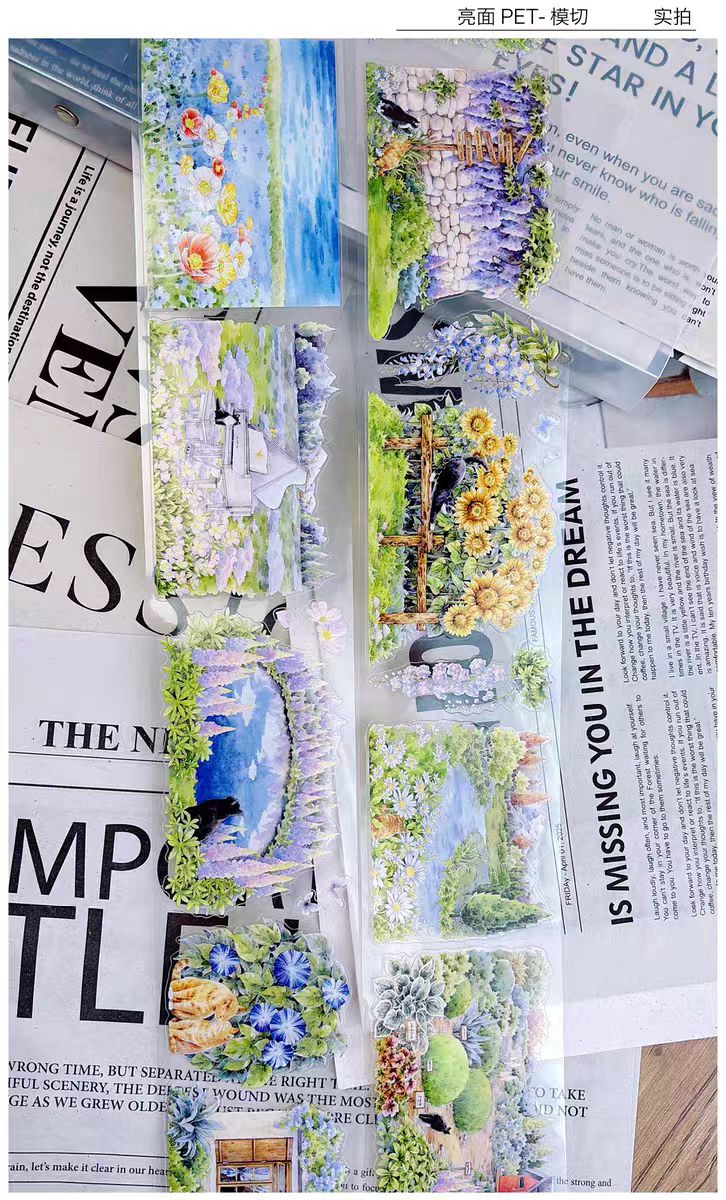 Journal landscape pre-cut tape