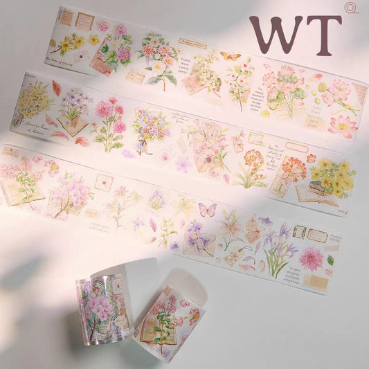 Journal flower pre-cut tape (6cm*5m/roll)