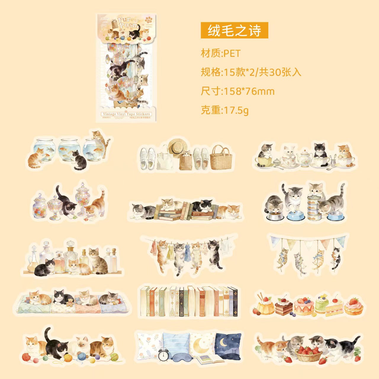 Journal PET sticker packs