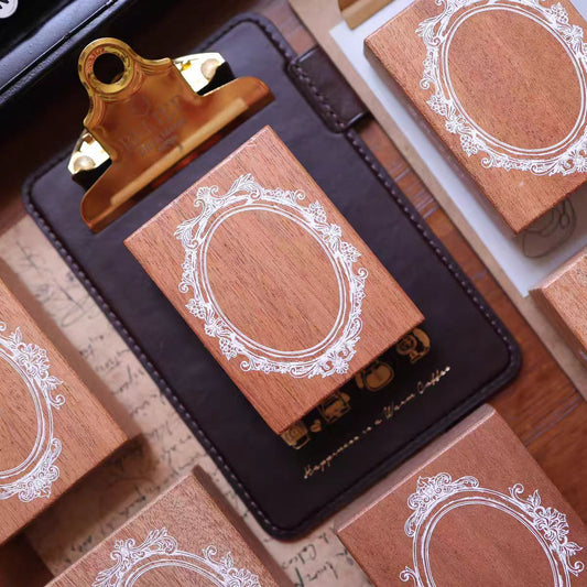Vintage Wooden Rubber Stamp Retro Journal Scrapbooking DIY Craft Decor