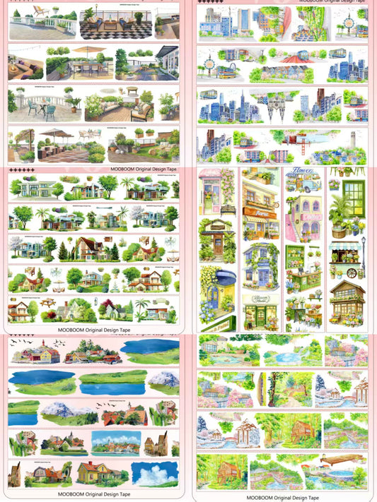 Landscape Decorative PET Tape for Journal Scrapbooking DIY