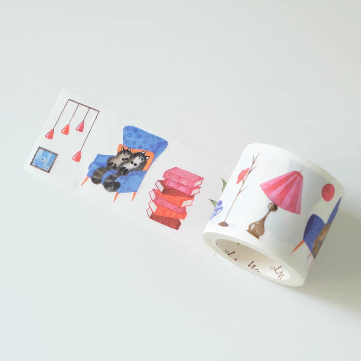 Journal pre-cut washi tape (Cat) 4cm*5m/roll