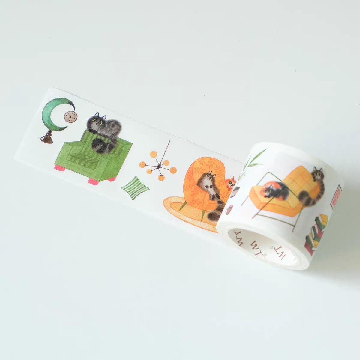 Journal pre-cut washi tape (Cat) 4cm*5m/roll