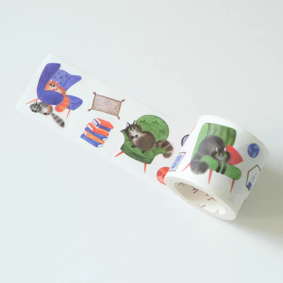 Journal pre-cut washi tape (Cat) 4cm*5m/roll