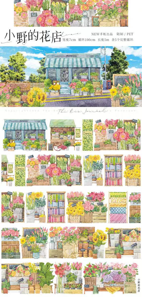 Journal PET landscape tape (5m/roll)
