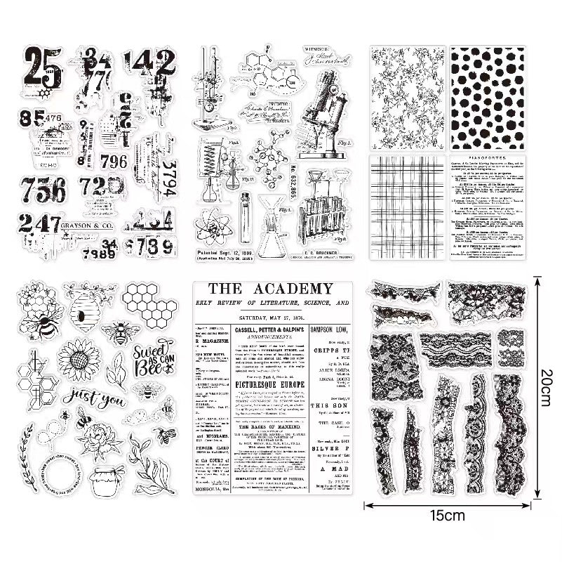 Clear silicone stamps