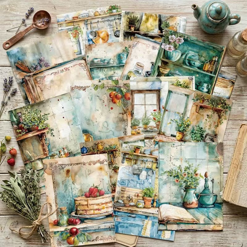 Journal background paper pack (16 sheets/ pack) 14.4*10.5cm