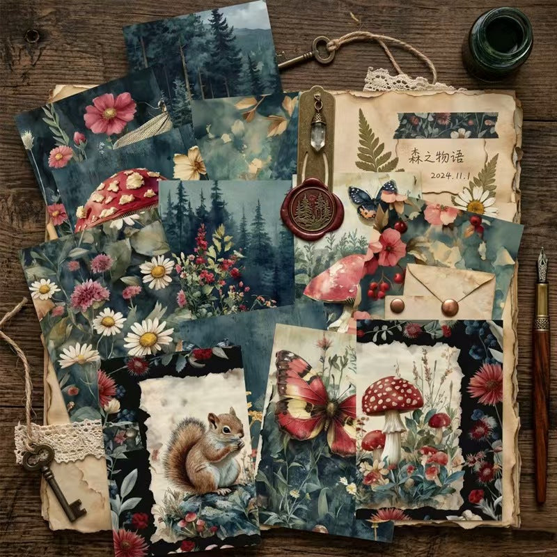 Journal background paper pack (16 sheets/ pack) 14.4*10.5cm