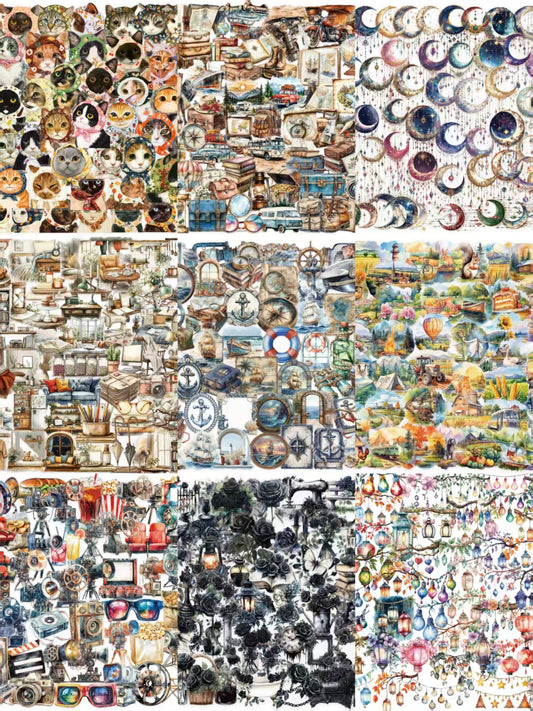 Journal PET sticker packs (50pcs/pack)