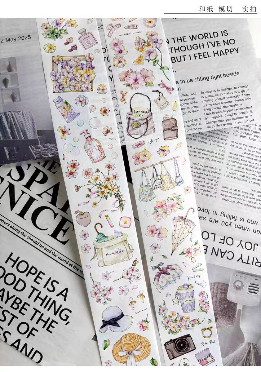 Journal flower pre-cut tape (5m/roll)