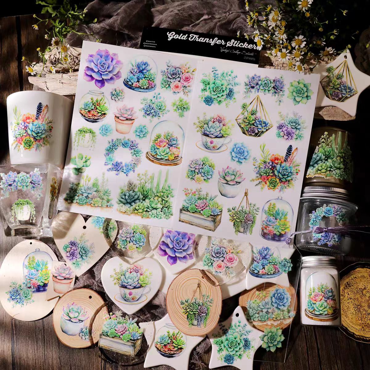 Waterproof Cold Transfer Stickers for Cup & Journal (2 sheets/pack)