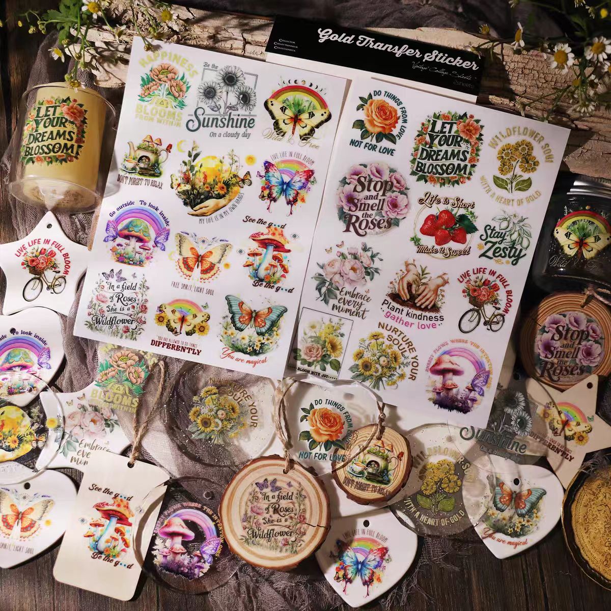 Waterproof Cold Transfer Stickers for Cup & Journal (2 sheets/pack)