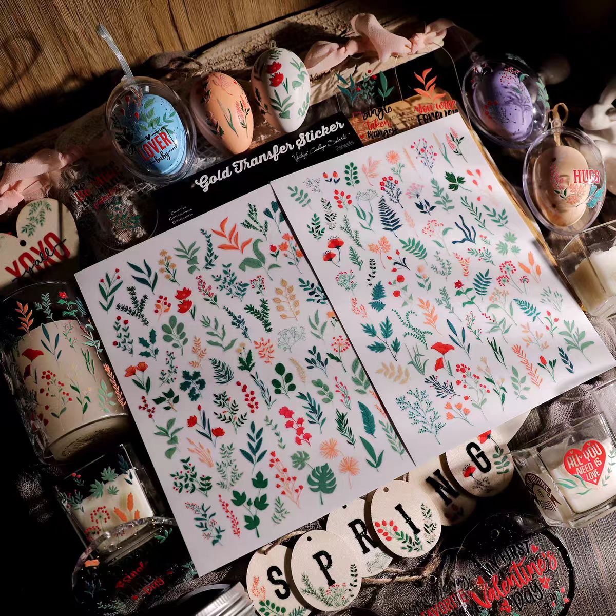 Waterproof Cold Transfer Stickers for Cup & Journal (2 sheets/pack)