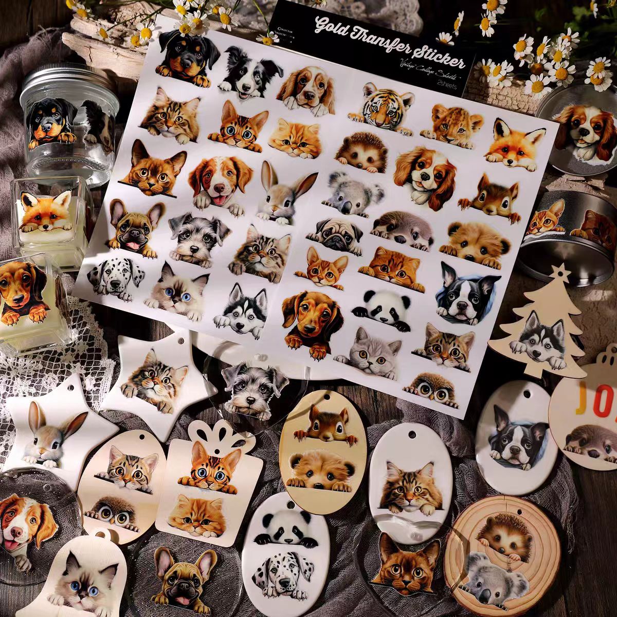 Waterproof Cold Transfer Stickers for Cup & Journal (2 sheets/pack)