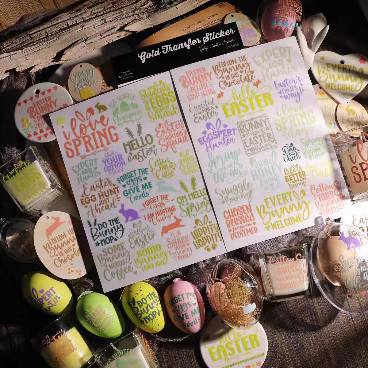 Waterproof Cold Transfer Stickers for Cup & Journal (2 sheets/pack)