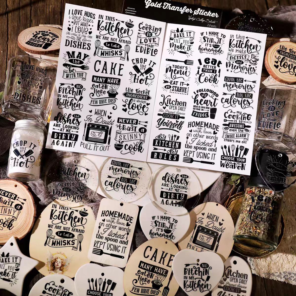 Waterproof Cold Transfer Stickers for Cup & Journal (2 sheets/pack)