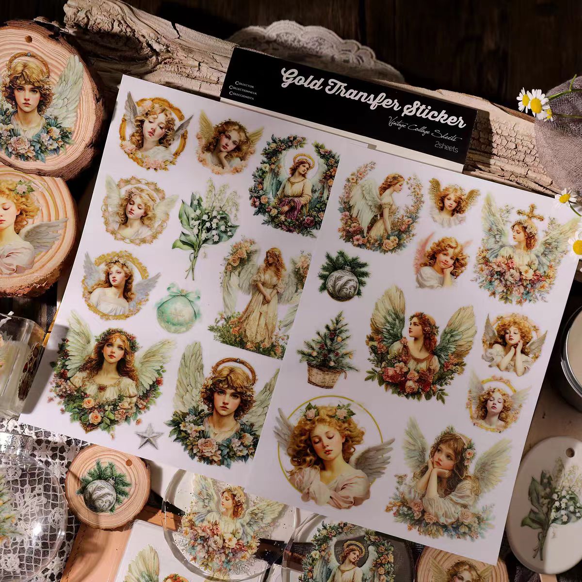 Waterproof Cold Transfer Stickers for Cup & Journal (2 sheets/pack)