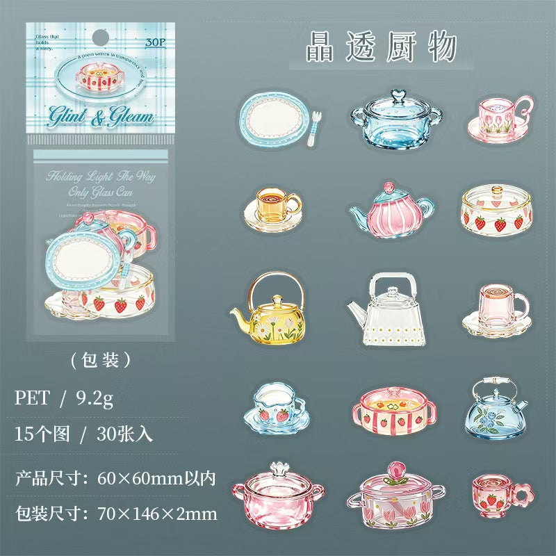 Journal PET sticker packs (30pcs/pack)