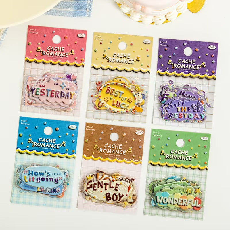 Journal PET sticker packs (20pcs/pack)