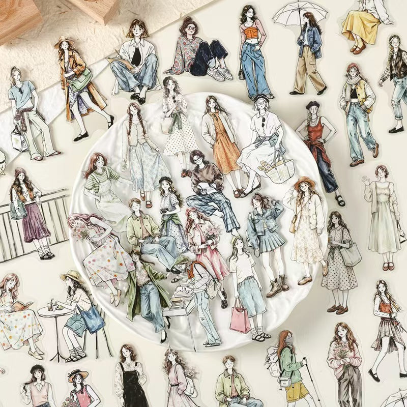 Journal Character PET sticker pack (100pcs/pack)