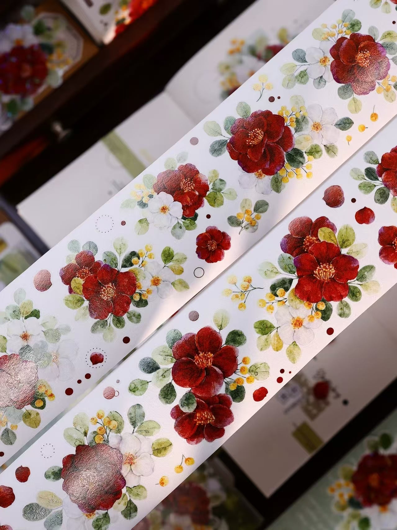 Journal pre-cut flower tape (5.5cm*5m/roll)