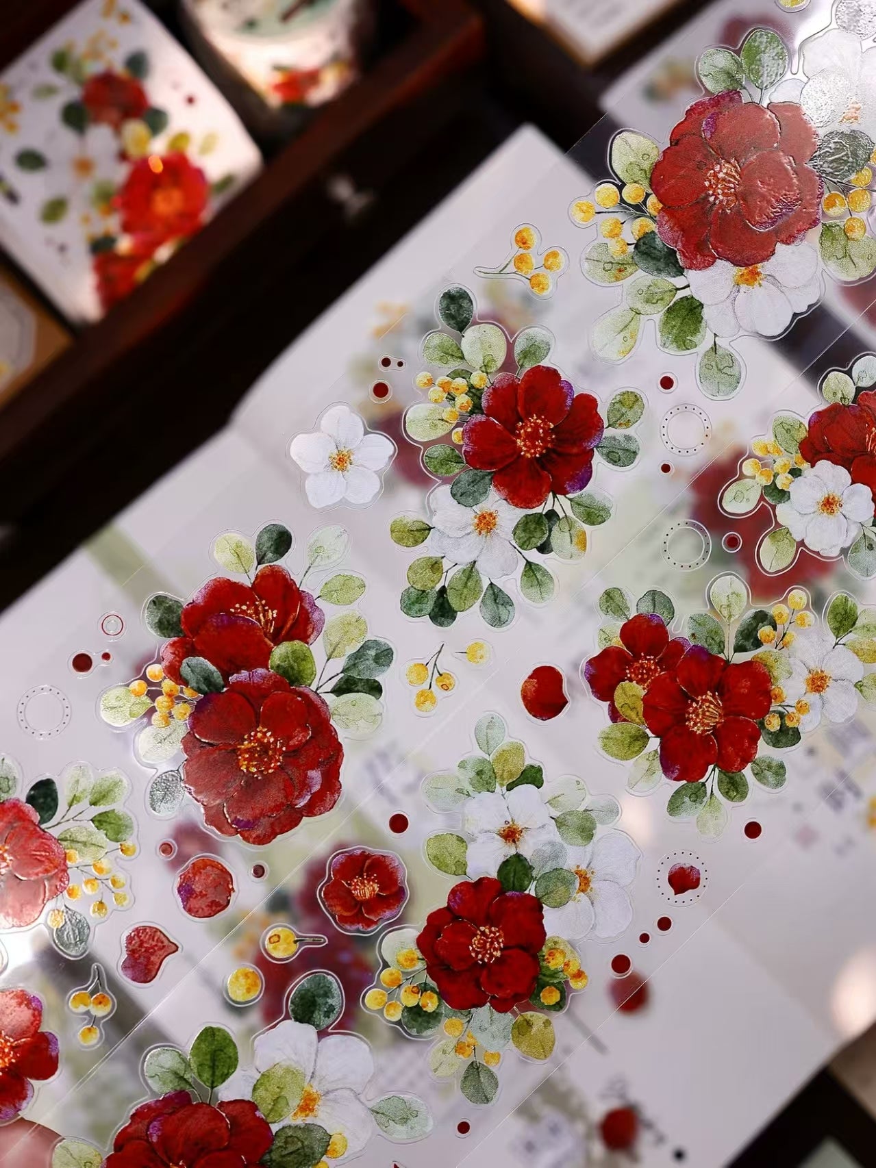 Journal pre-cut flower tape (5.5cm*5m/roll)