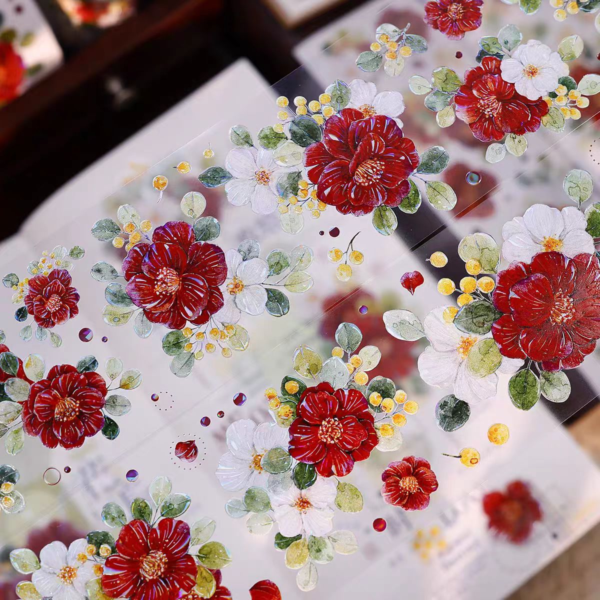 Journal pre-cut flower tape (5.5cm*5m/roll)