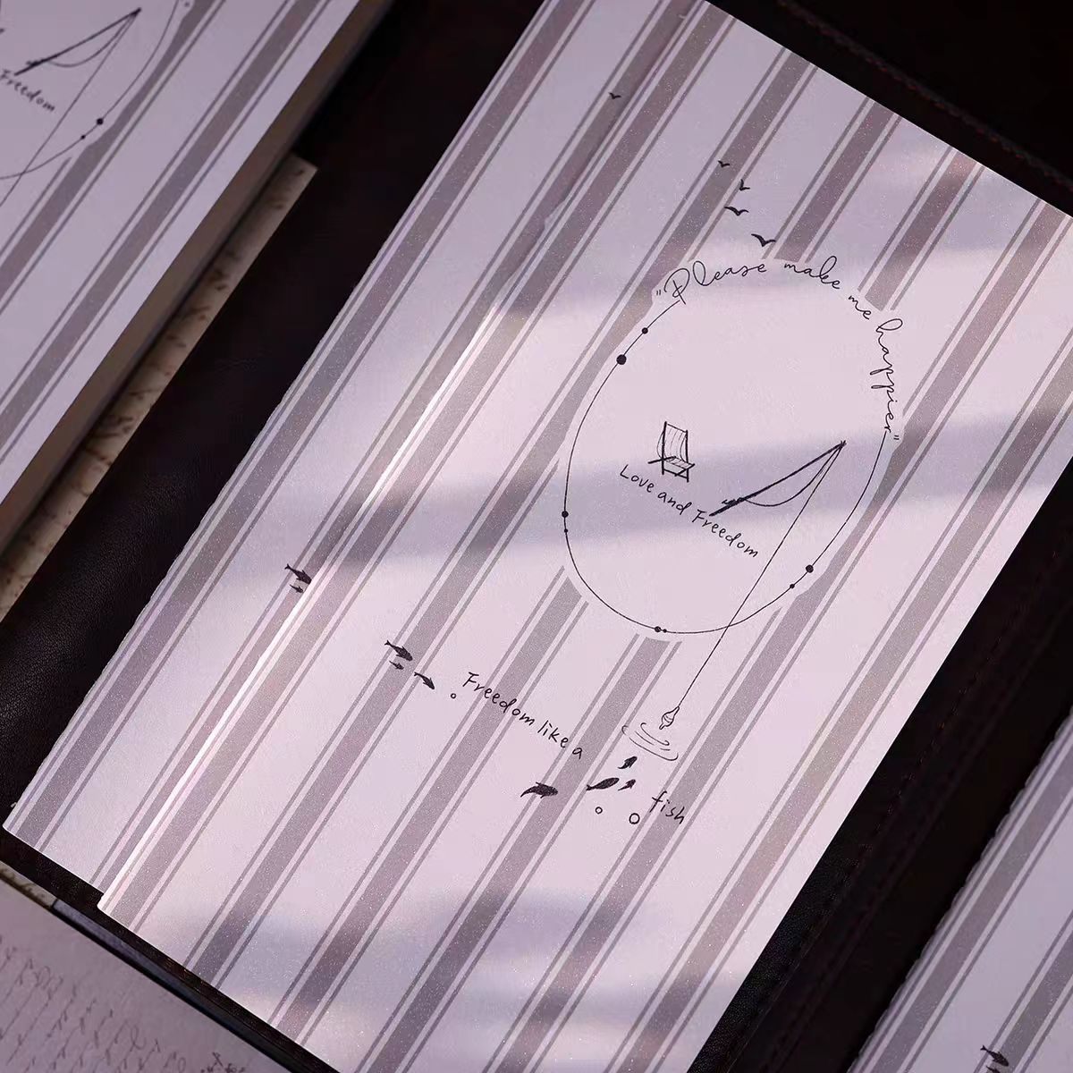 Journal notebook (24 sheets of Blank page) 11*21cm