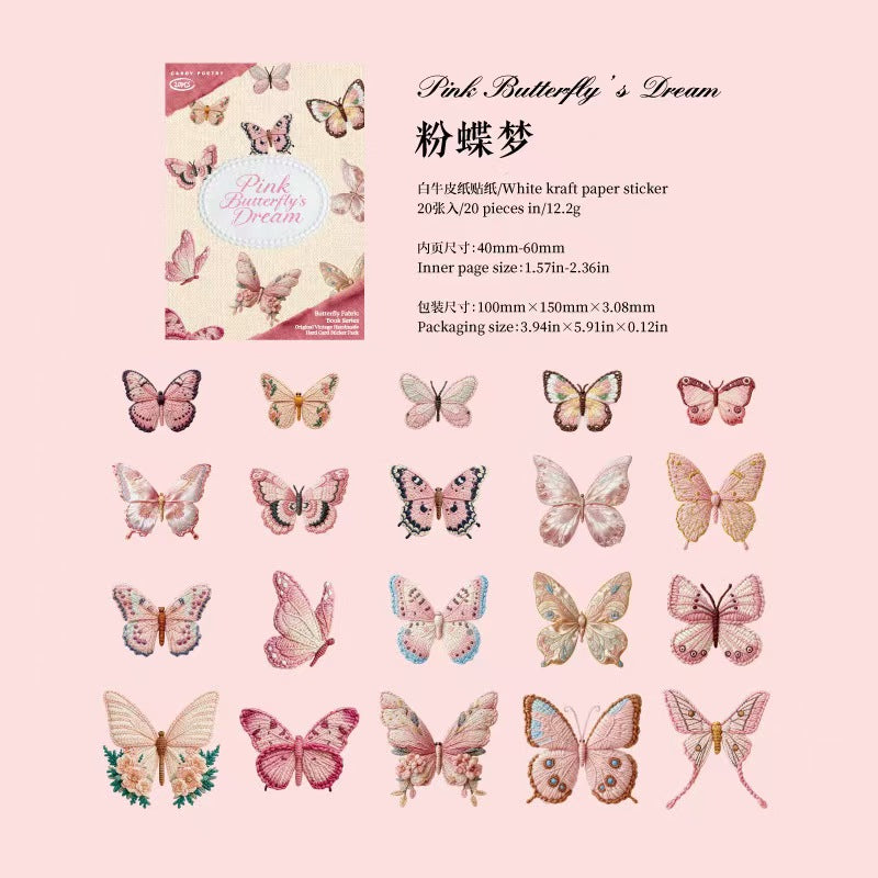 Journal hard card sticker packs (Butterfly)