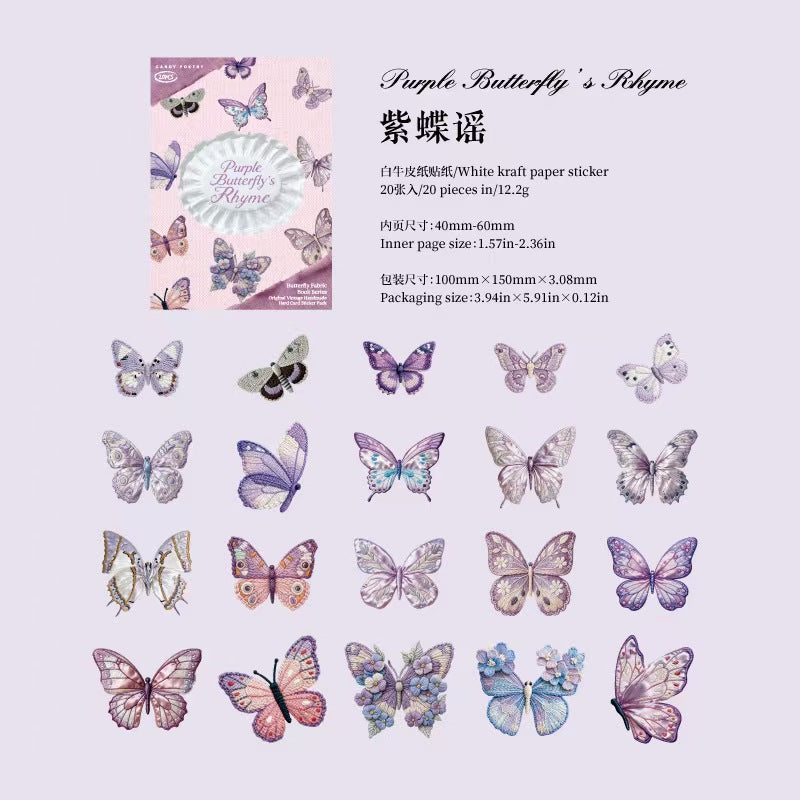 Journal hard card sticker packs (Butterfly)