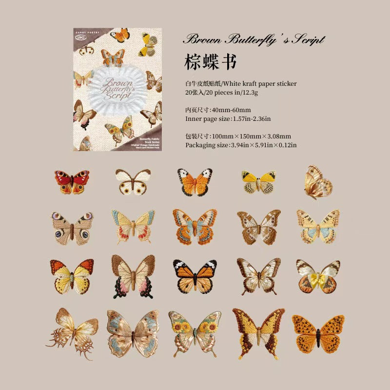 Journal hard card sticker packs (Butterfly)