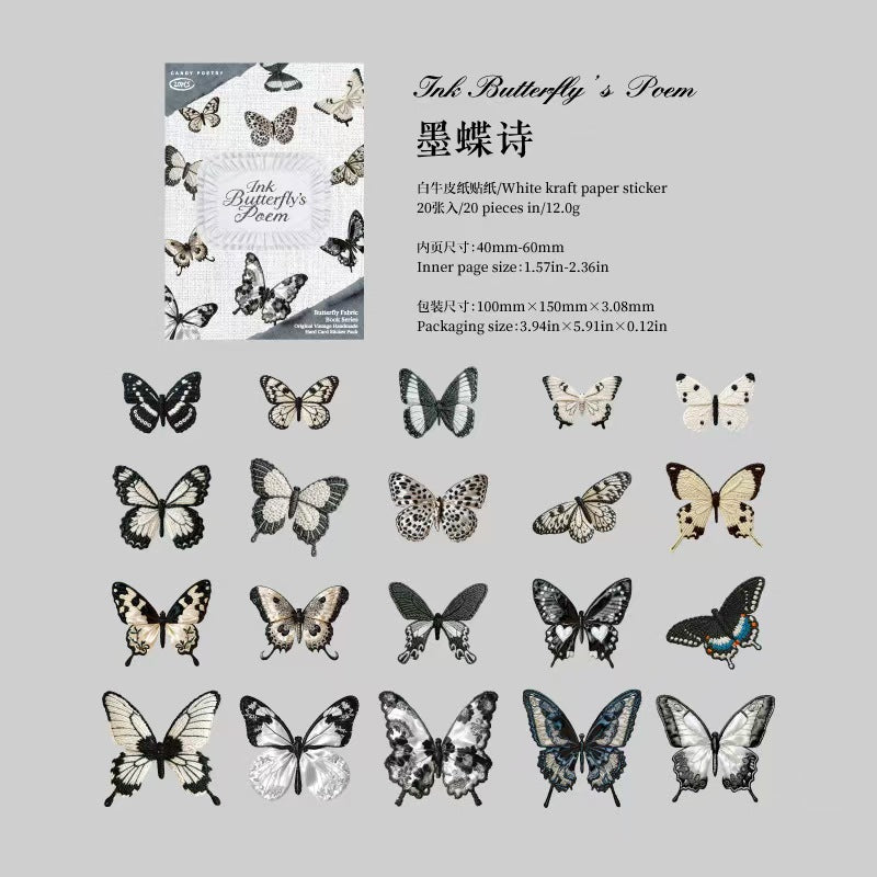 Journal hard card sticker packs (Butterfly)