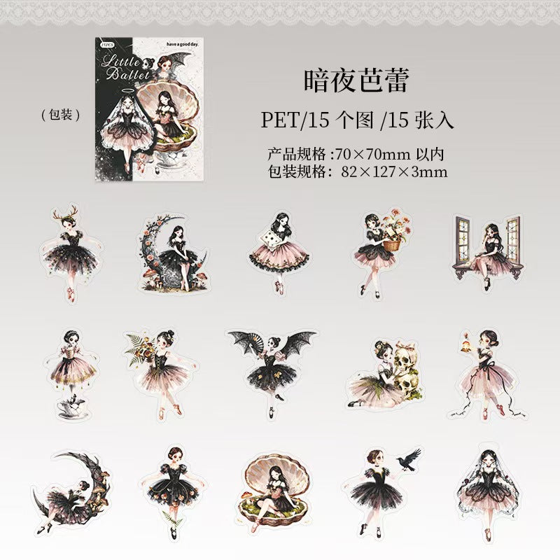 Journal PET Sticker Packs (Retro character)